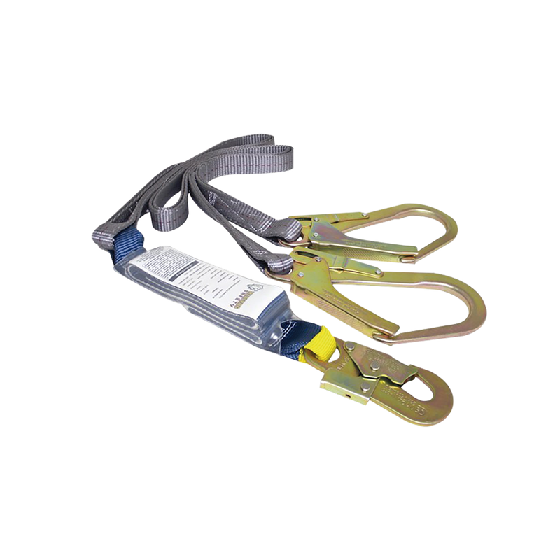 Cable Amortiguador de Caída con Doble Gancho de Sujeción. Ideal para Escalar Torres o Estructuras. - SILYMX