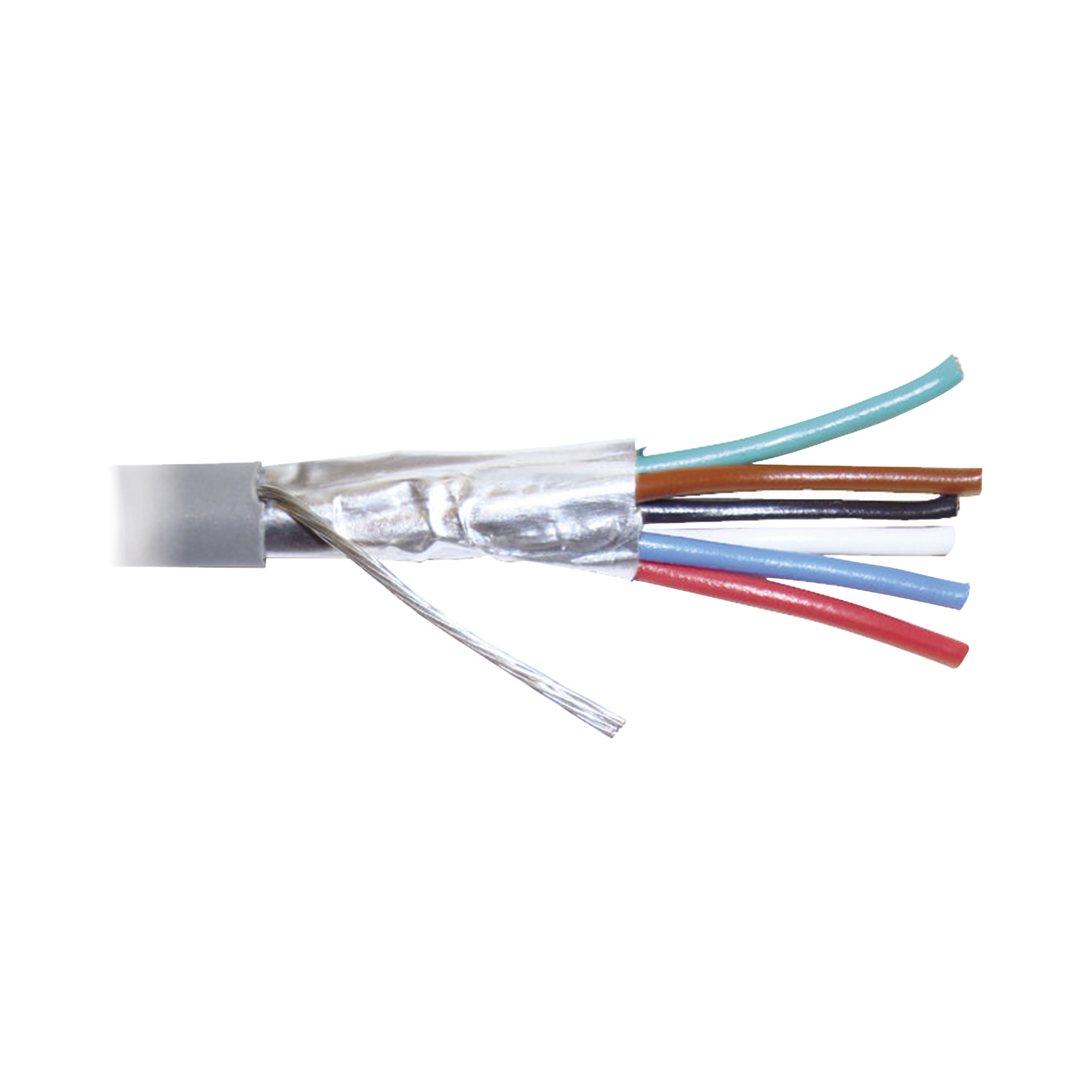 Bobina de 305 metros de cable 8 conductores, 22 AWG, tipo CMR, de color gris para aplicaciones en Alarmas de intrusión /Control de acceso/Interfonos y TV porteros/Automatización/Audio y Voceo. - SILYMX