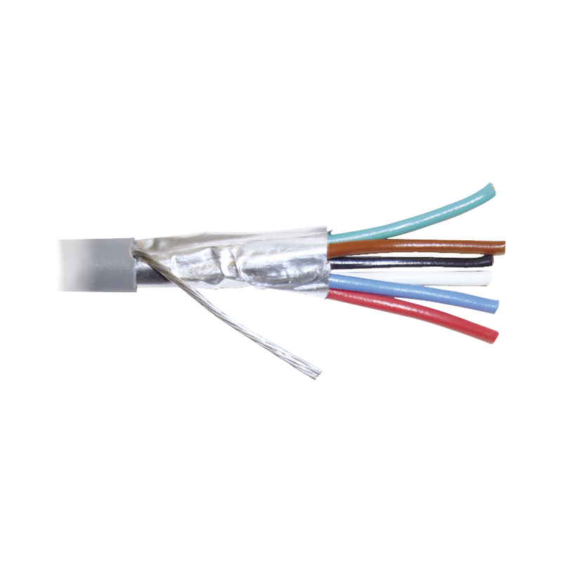 Bobina de 305 metros de cable 8 conductores, 22 AWG, tipo CMR, de color gris para aplicaciones en Alarmas de intrusión /Control de acceso/Interfonos y TV porteros/Automatización/Audio y Voceo. - SILYMX