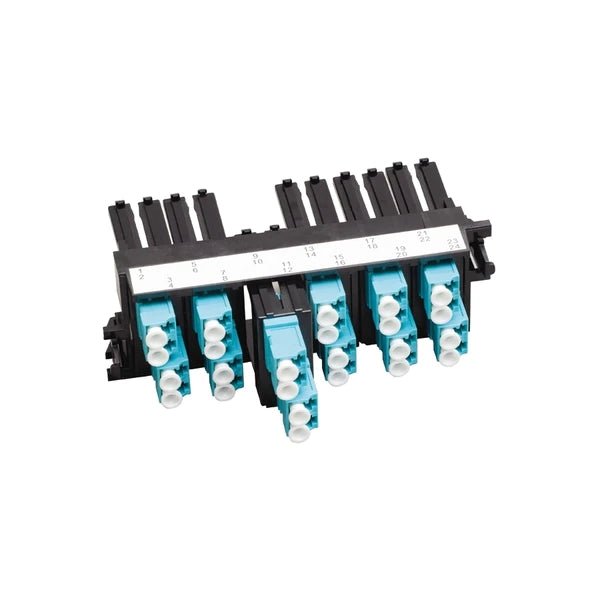 Belden Módulo de 12 Adaptadores Fibra Óptica LC Dúplex, OS2 Negro/Azul FFSU12LD - SILYMX