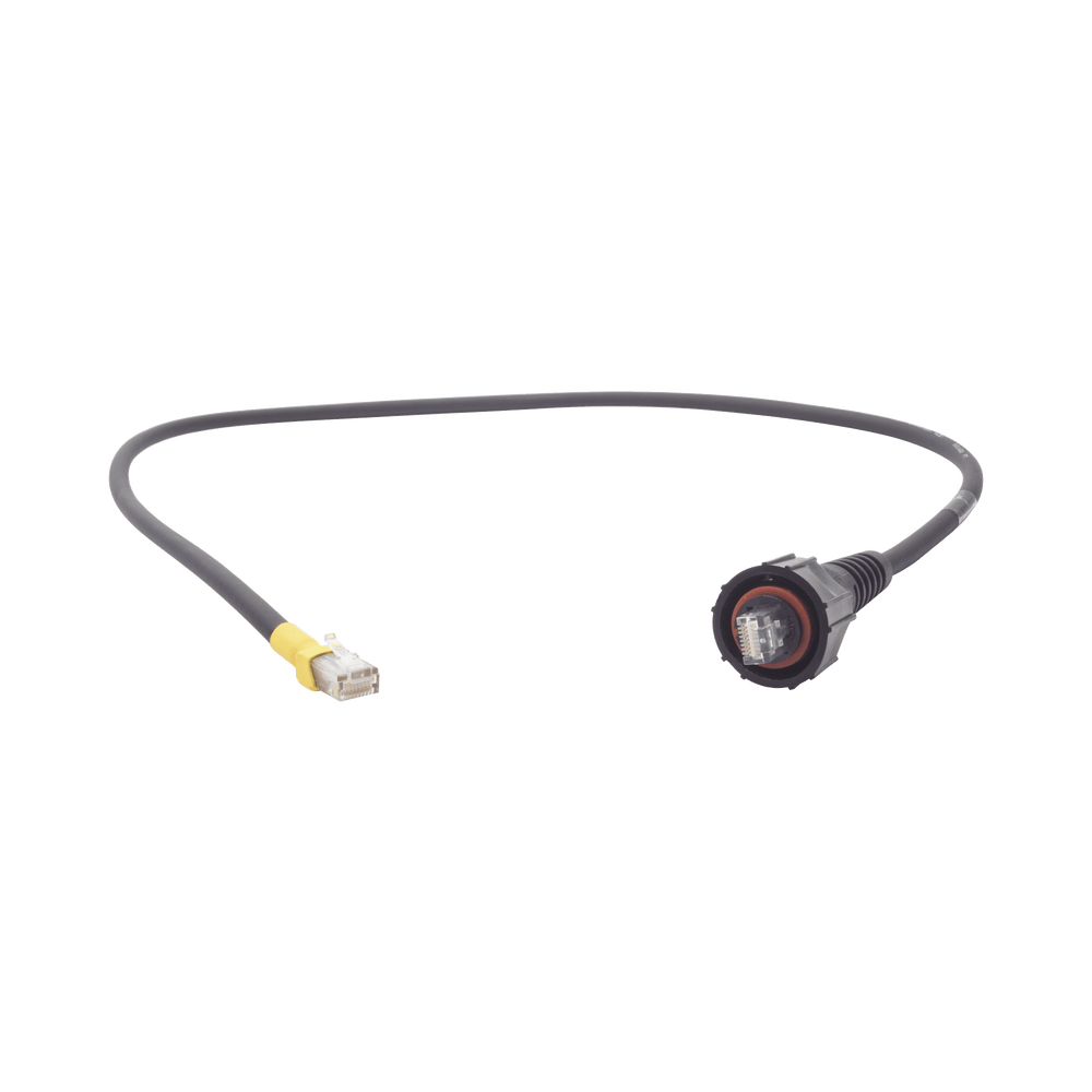 Patch Cord Industrial "Ruggedized" a Plug Modular, Cat6, de 3 ft, Color Negro - SILYMX