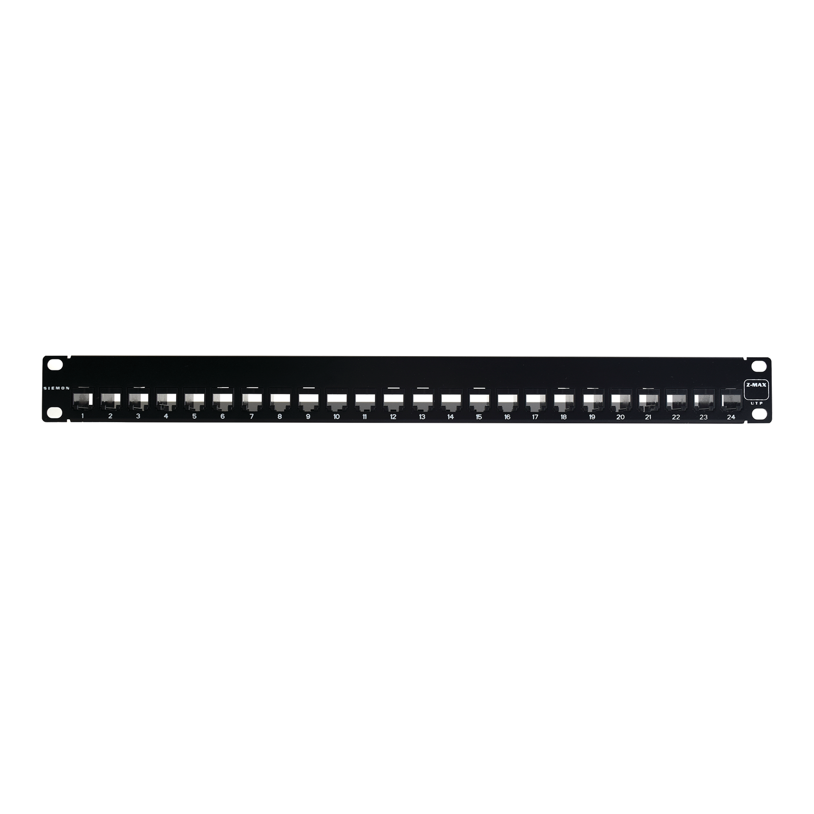 Patch Panel Z-MAX Categoria 6A Blindado de 24 puertos Plano 1UR - SILYMX