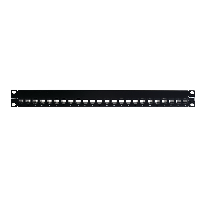 Patch Panel UTP Z-MAX Categoría 6 de 24 puertos Plano 1UR - SILYMX