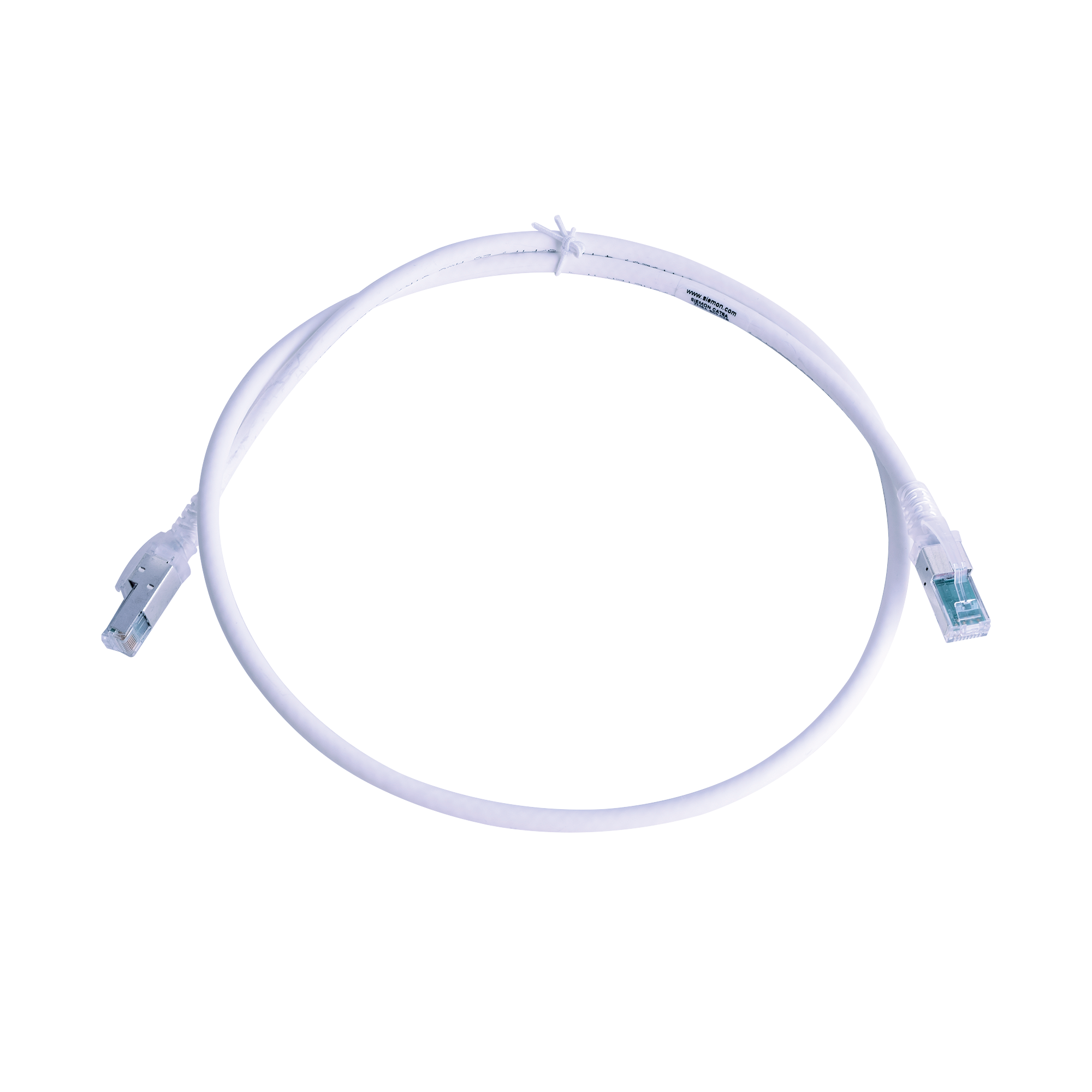 Patch Cord Z-MAX Cat6A S/FTP CM/LS0H 3ft Color Blanco Versión Bulk (Sin Empaque Individual) - SILYMX