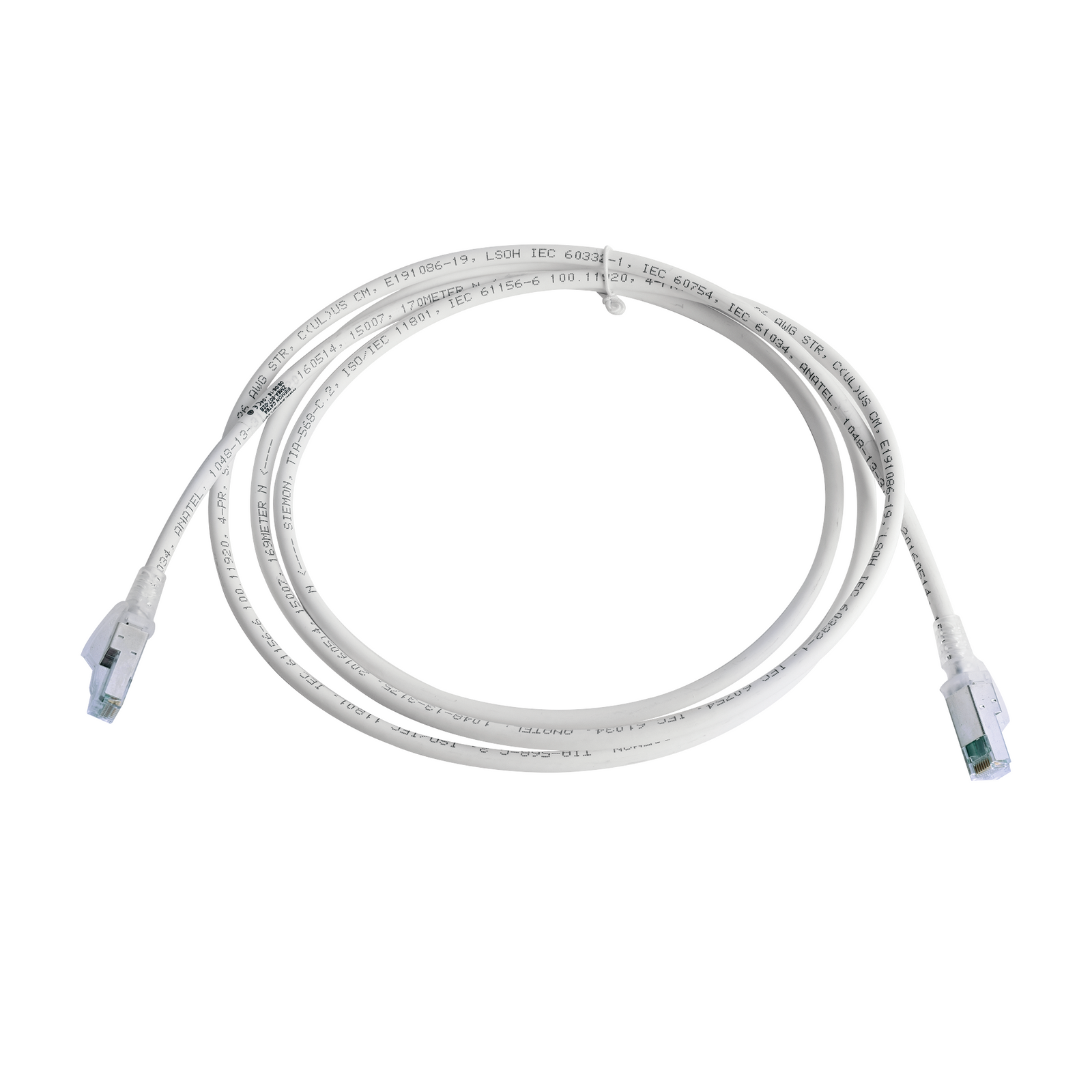 Patch Cord Z-MAX Cat6A S/FTP CM/LS0H 7ft Color Blanco - SILYMX