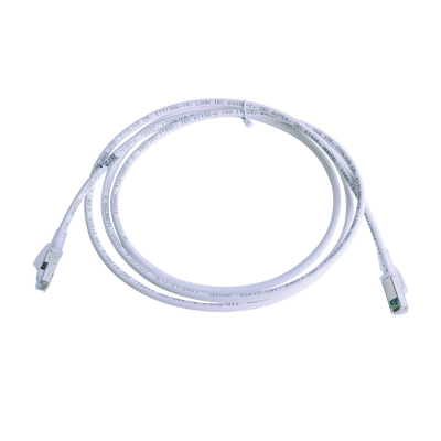 Patch Cord Z-MAX Cat6A S/FTP CM/LS0H 7ft Color Blanco Versión Bulk (Sin Empaque Individual) - SILYMX