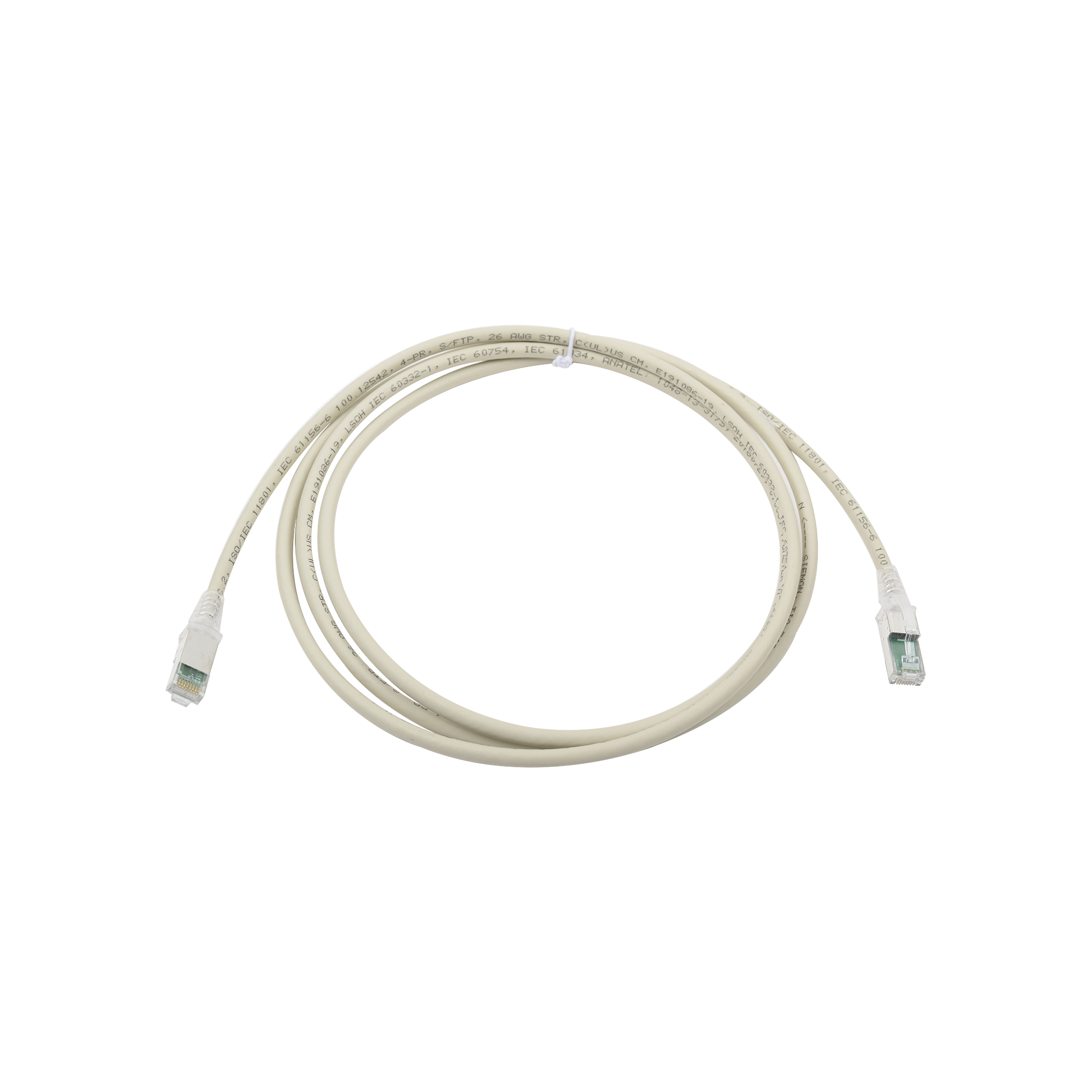 Patch Cord Z-MAX Cat6A S/FTP CM/LS0H 7ft Color Gris Versión Bulk (Sin Empaque Individual) - SILYMX