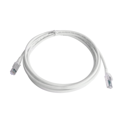 Patch Cord Z-MAX Cat6A S/FTP CM/LS0H 10ft Color Blanco Versión Bulk (Sin Empaque Individual) - SILYMX