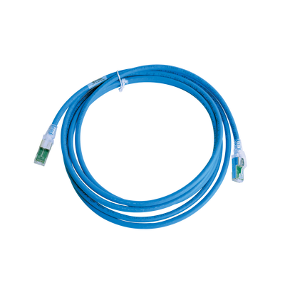 Patch Cord Z-MAX Cat6A S/FTP CM/LS0H 10ft Color Azul Versión Bulk (Sin Empaque Individual) - SILYMX