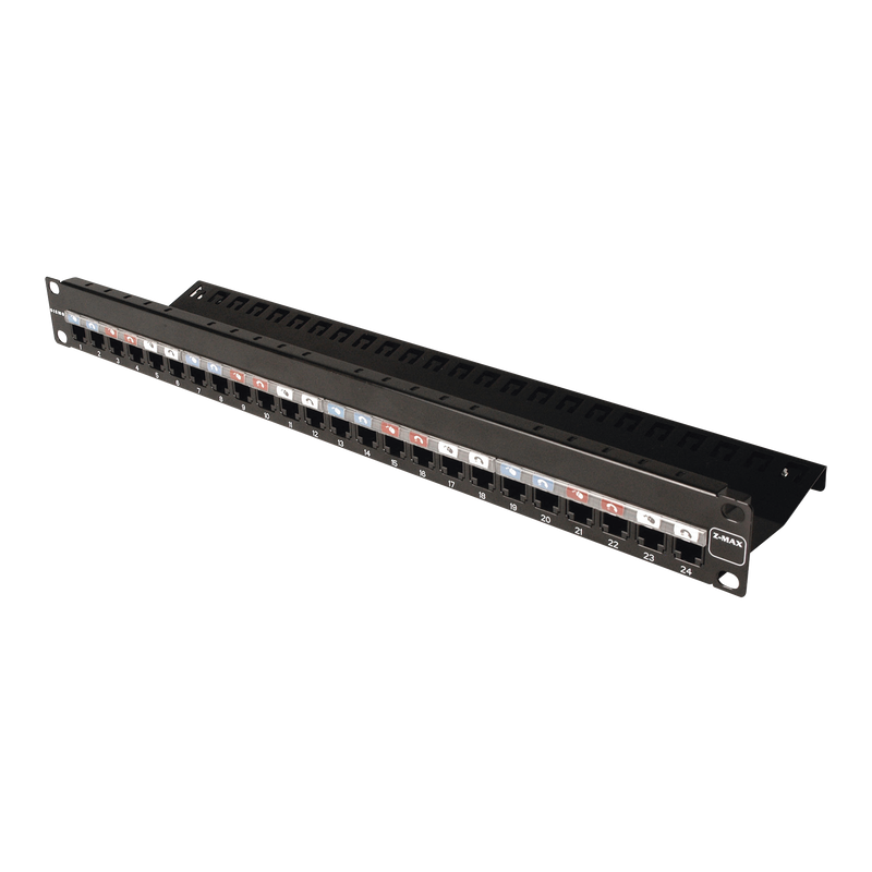 Patch Panel Z-MAX de 24 puertos Modular Plano 1UR - SILYMX