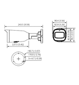 DAHUA IPC-HFW1431T1-ZS-S4 - Camara IP Bullet de 4 Megapixeles/ Lente Motorizado de 2.8 a 12mm/ H.265/ IR de 50 Metros/ WDR Real, 3D DNR/ Ranura para MicroSD/ IP67/ PoE - SILYMX