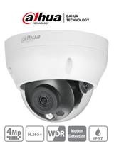 DAHUA IPC-HDPW1431R1-S4 - Camara IP Domo de 4 Megapixeles/ Lente de 2.8mm/ IR de 30 Mts/ H.265/ WDR Real/ IP67/ PoE/ 3D DNR/ HLC/ - SILYMX