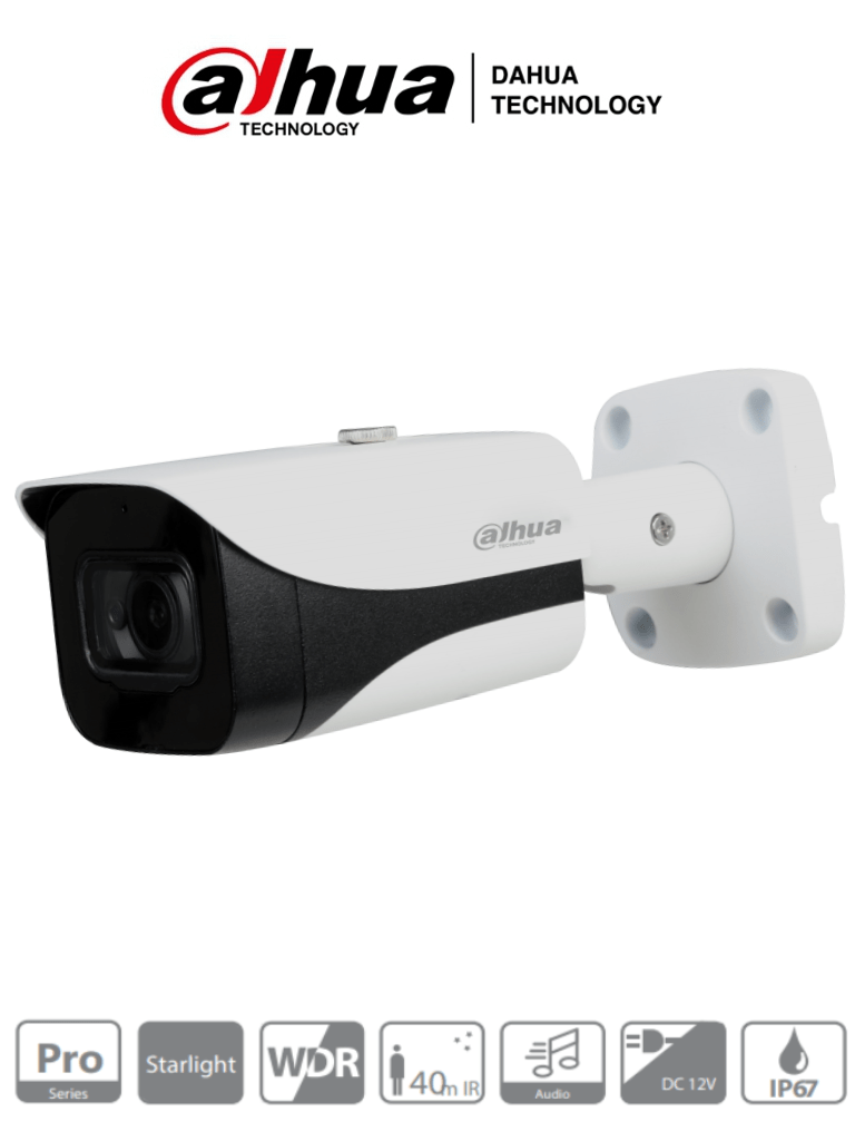 Cámara Bullet Starlight 1080P 2 Megapixeles 0.004 Lux A Color Wdr Real 120Db Lente 3.6 Mm Ir De 40 Mts Dahua Hac-Hfw2241E - SILYMX