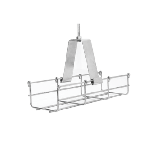 Suspensión conjunto 100mm para montar la charola desde el techo con acabado Electro Zinc para varilla de 1/4, 5/16 y 3/8 MG-51-140EZ - SILYMX