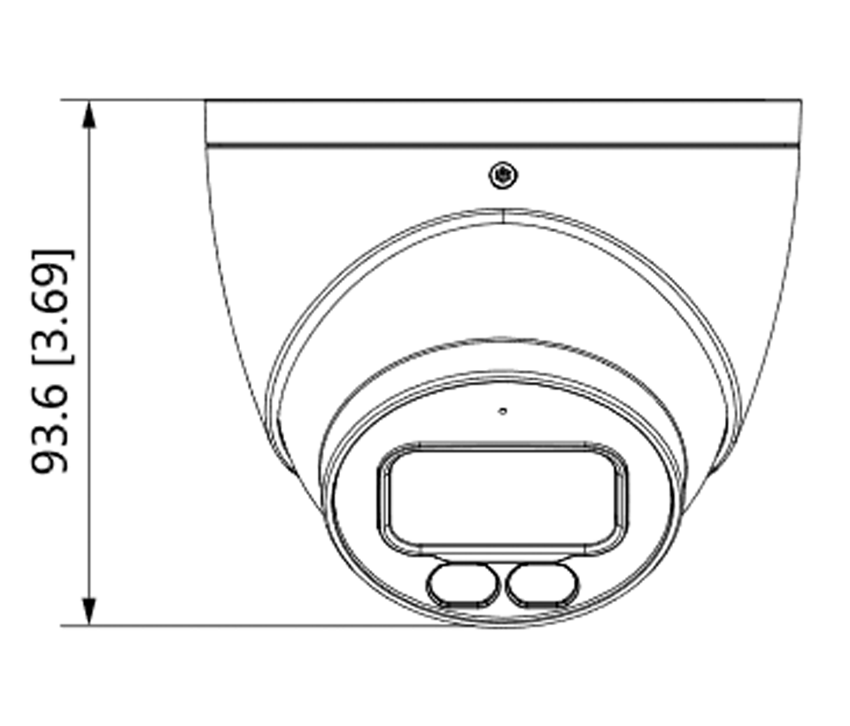 Cámara Domo Dahua Full Color de 5 Megapixeles Lente de 3.6 mm Micrófono Integrado Leds para 40 Metros Starlight IP67 FullColor DAHUA DH-HAC-HDW1509TN-A-LED-0360B - SILYMX