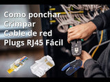 Pinza SLIM para Corte y Terminado de Plugs RJ45/RJ11, Acero al Carbón y Mango Ergonómico.