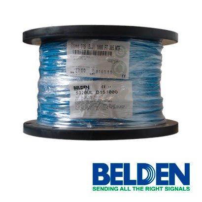 Belden Bobina de Cable Incendio 2 Conectores de 18W 305 Metros Azul 5320UL D151000 - SILYMX