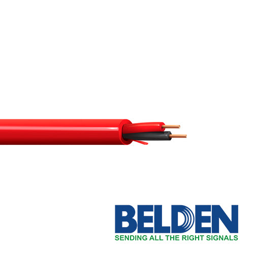 Bobina de cable Belden sin Blindar 2x14 AWG RISER-FPLR Rojo 305 Metros 5120UL 0021000