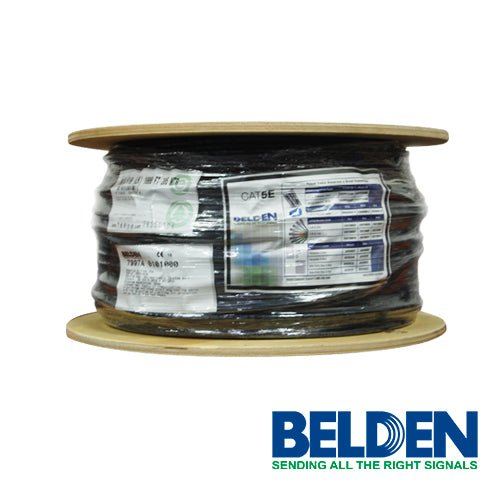 Bobina de Cable Belden Cat5e UTP Planta Externa de 4 Pares 305 Metros Negro 7997A 0101000 - SILYMX