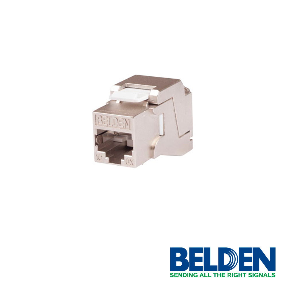 Jack de Red Belden Cat6+ Blindado RJ-45 Plata