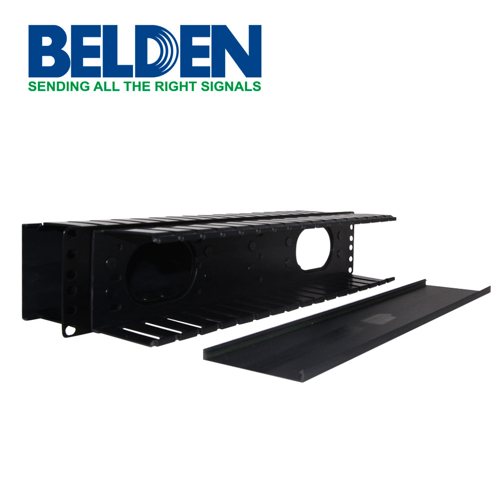 Belden Organizador Horizontal Doble 2UR Negro 9512-1902-FR