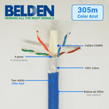 Bobina de Cable Belden Cat6A UTP 304 Metros Azul 10GXS12 0061000 - SILYMX