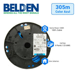 Bobina de Cable Belden Cat6A UTP 304 Metros Azul 10GXS12 0061000 - SILYMX