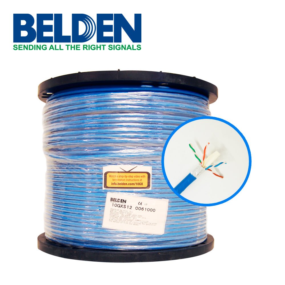 Bobina de Cable Belden Cat6A UTP 304 Metros Azul 10GXS12 0061000 - SILYMX